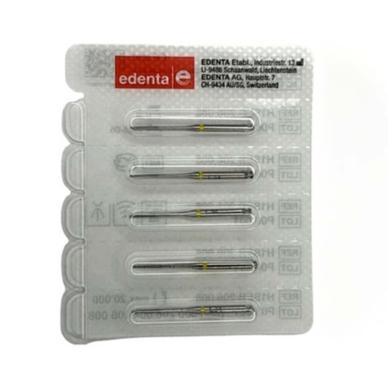 Edenta RAXL #H1SEB.206.008 Endo Carbide Bur, 5/Pk. Designed for preparing an isthmus in multi-root