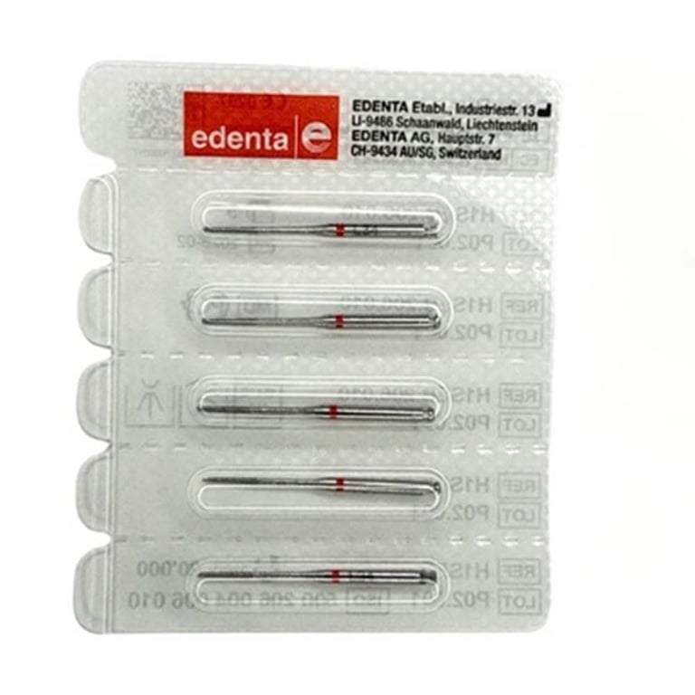 Edenta RAXL #H1SEB.206.010 Endo Carbide Bur, 5/Pk. Designed for preparing an isthmus in multi-root