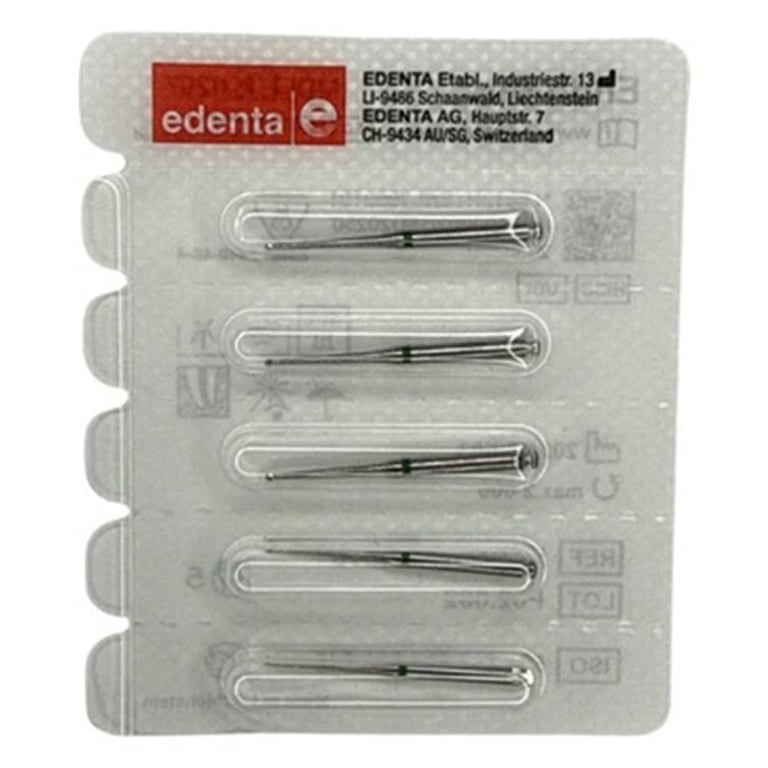 Edenta RAXL #H1SNL.206.010 Endo Carbide Bur, 5/Pk. Designed to help locate all root canals