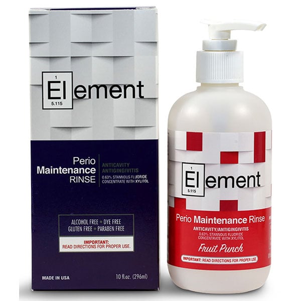 Perisol Rinse Element 0.63% Stannous Perio Rinse - Fruit Punch, 10 fl oz. Bottle | Net32