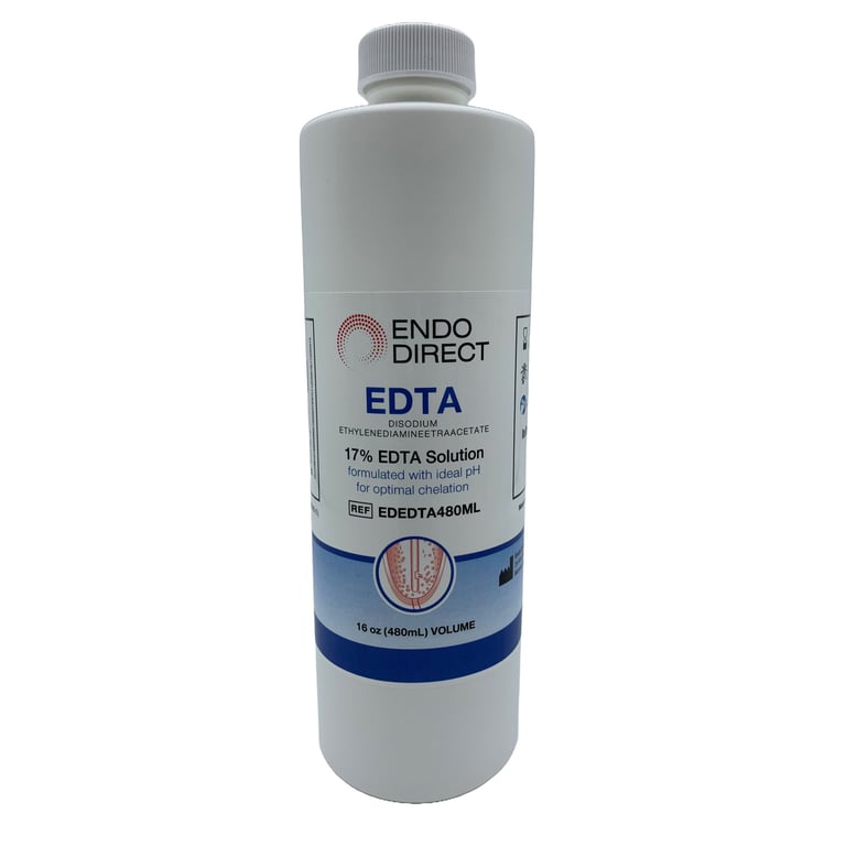 Endo Direct 17% EDTA,16 oz Bottle. Prepares dentin walls for better adhesion of filling