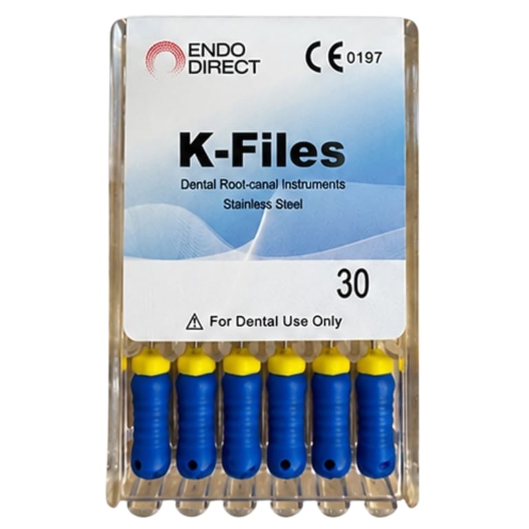 ProShape Stainless Steel K-File, 21mm Size 30, 6/Pk. Integrates a square cross-section