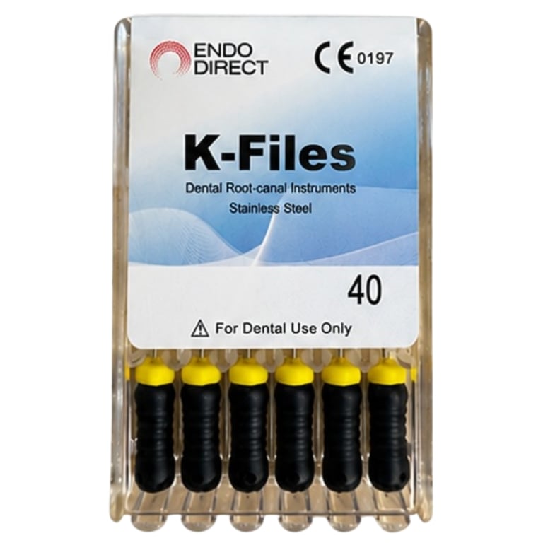 ProShape Stainless Steel K-File, 21mm Size 40, 6/Pk. Integrates a square cross-section
