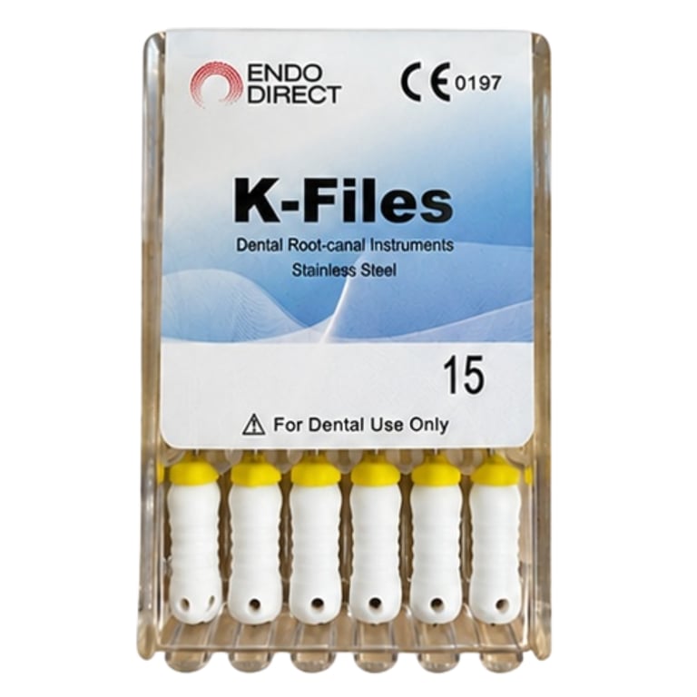 ProShape Stainless Steel K-File, 31mm Size 15, 6/Pk. Integrates a square cross-section