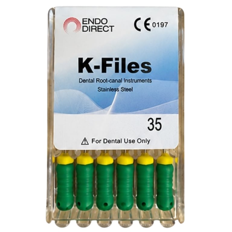 ProShape Stainless Steel K-File, 31mm Size 35, 6/Pk. Integrates a square cross-section
