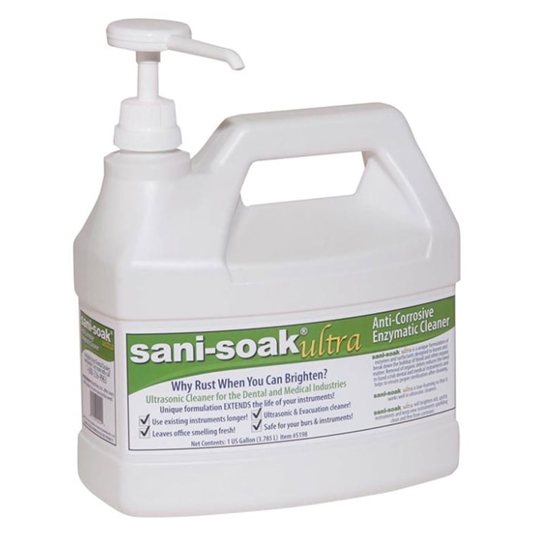 Sani-Soak Ultra Ultrasonic Cleaner, Biodegradable, 1 Gal/Bottle. Dual-purpose, anti-corrosive