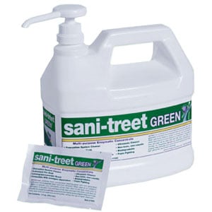 Sani-Treet Green Ecologically Friendly Multi-Purpose Enzymatic Concentrate Solution, Compatable