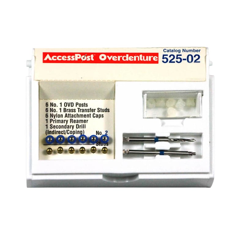 AccessPost Overdenture Indirect Refill Size 2 BLUE. Contains: 6 Passive Retreatable Overdenture