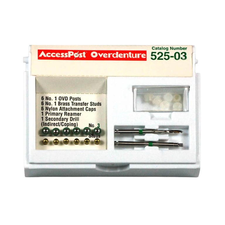 AccessPost Overdenture Indirect Refill Size 3 GREEN. Contains: 6 Passive Retreatable Overdenture