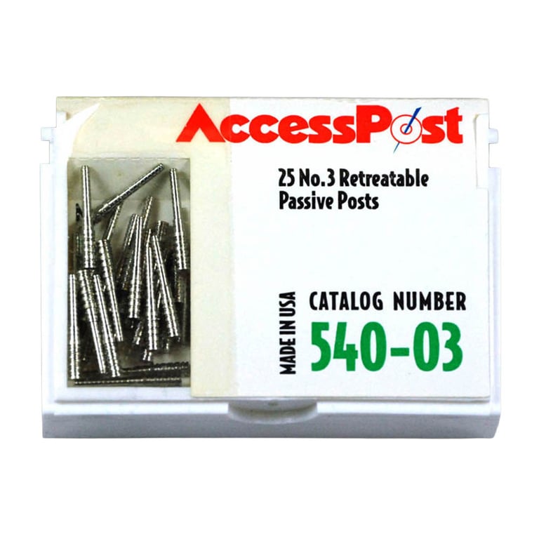 AccessPost Size 3 Green 25/Pk. Passive Retreatable Posts Economy Refill