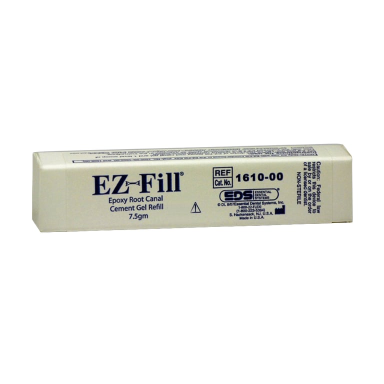 EZ-Fill Epoxy Root Canal Cement Refill, 7.5 Grams of Gel. Epoxy RC Cement thoroughly coats