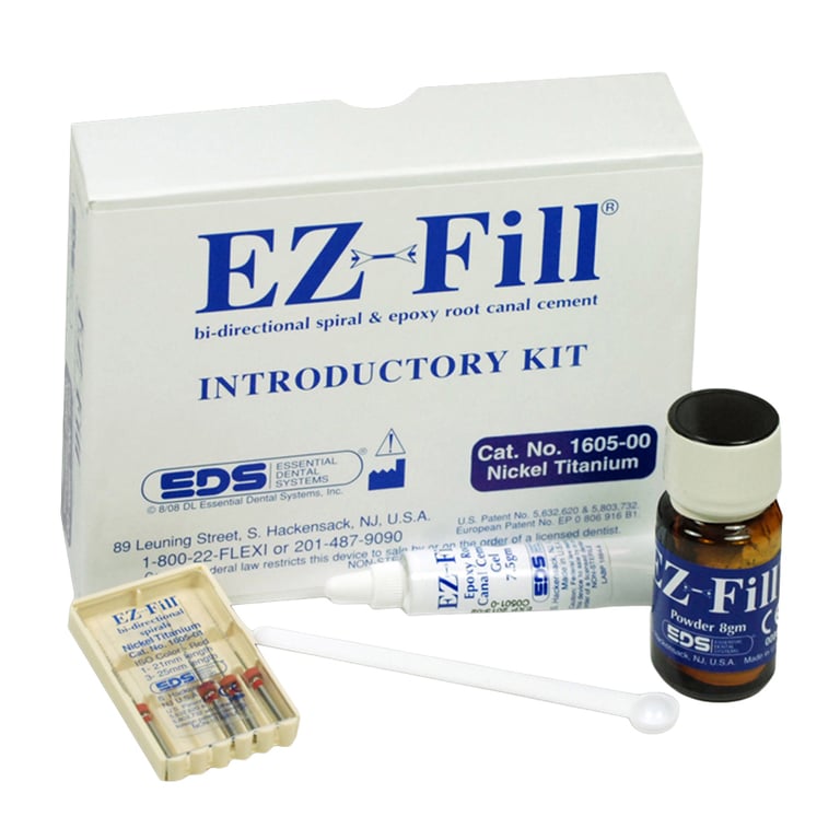 EZ-Fill Nickel-Titanium Kit: 4 Bi-Directional Spirals (1 - 21 mm length and 3 - 25 mm length), 7.5