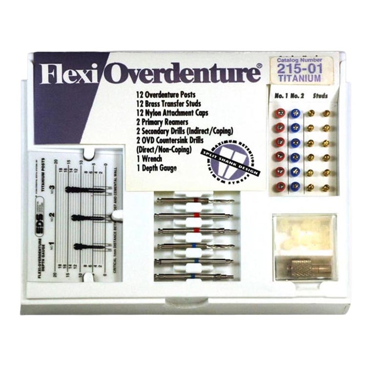Flexi-Overdenture for Indirect/Copling & Direct/Non-Copling Technique - 12 Posts Titanium