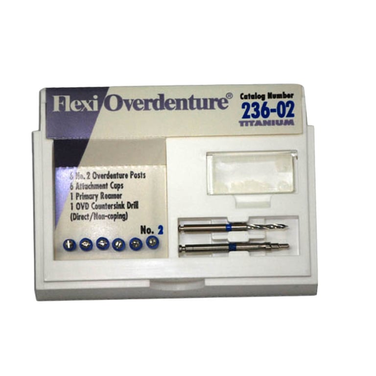 Flexi-Overdenture for Direct/Non-Copling Technique Refill #2 Blue: 6 Overdenture Posts, 6