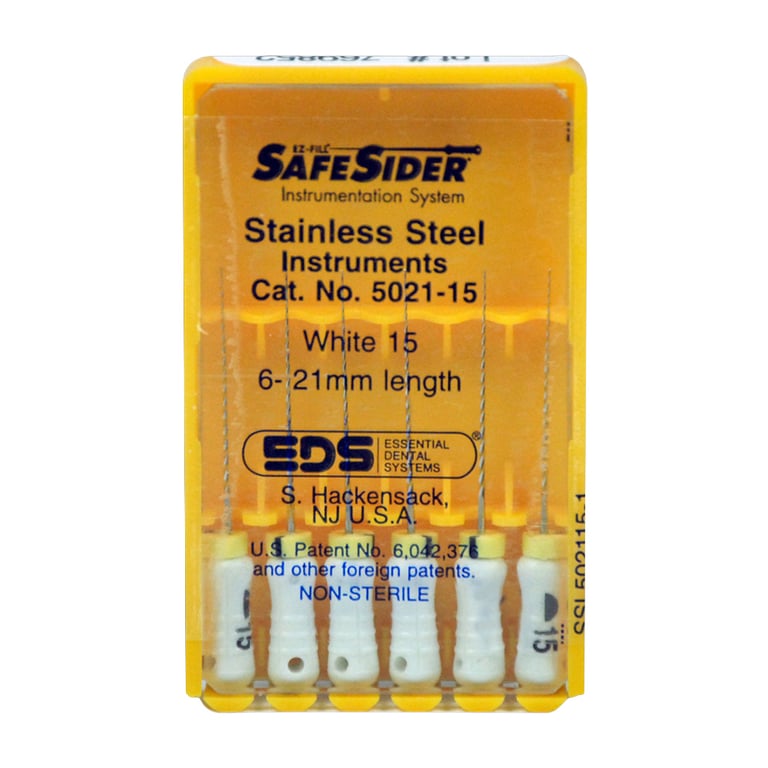 SafeSiders Standard Reamers 21 mm #15, Stainless Steel 6/Box