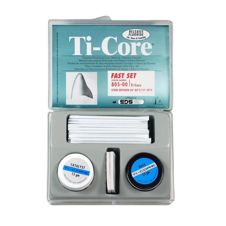 Ti-Core Gray Self-Cure, Titanium Reinforced, Fast Set Resin-Composite Core Build-Up Material