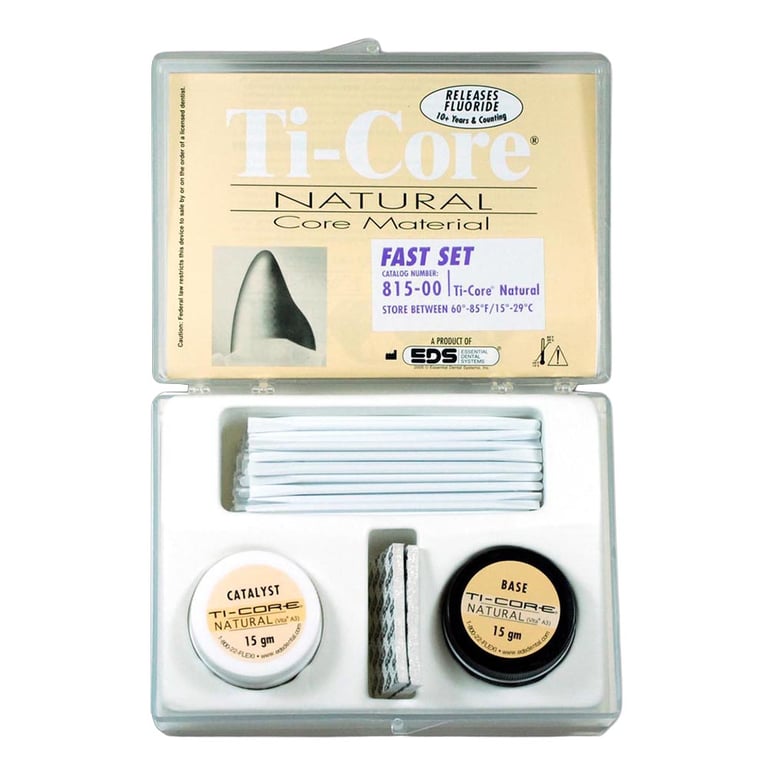 Ti-Core Natural Tooth Color Self-Cure, Lanthanide Reinforced, Fast Set Resin-Composite Core