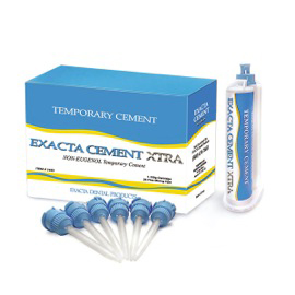 Exacta Cement Xtra Temporary Cement Cartridge Kit, Non-Eugenol, Single 120 gram cartridge and 25