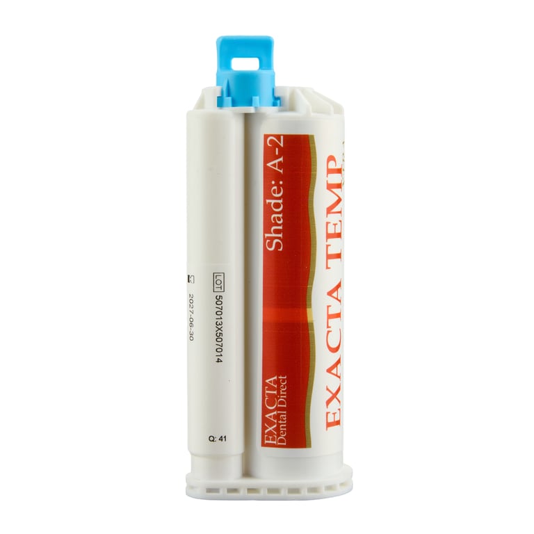 Exacta Temp Xtra Crown & Bridge Material - A2, 1 x 82g (50ml) Automix Cartridge & 10 Mixing Tips