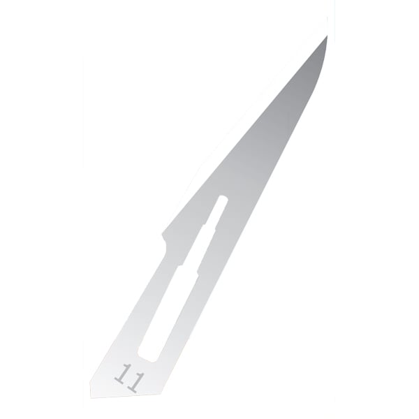 EXELINT International #11 Sterile Stainless Steel Surgical Scalpel Blade, Box of 100