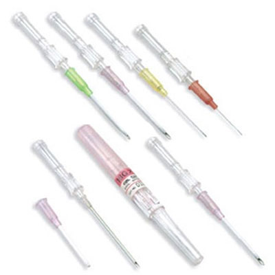 Safelet I.V. Catheter - 22 gauge x 1", 50/Bx. Blue Hub, Latex free, Wingless. Radio-opaque