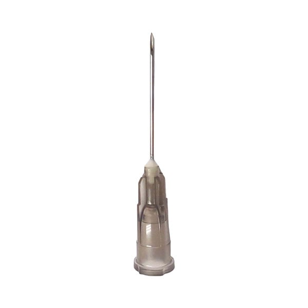 EXELINT International Hypodermic Needle 22G x 1" regular bevel, 100/Bx. Black color-coded plastic