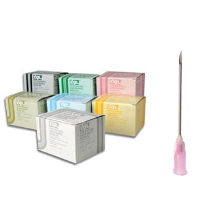 EXELINT International 18 gauge 1.5" Sterile Disposable Plastic Hub Needles, 100/Bx