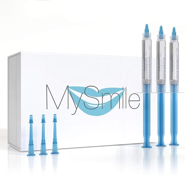MySmile Teeth Whitening Refill Pack, 3 x 3cc 18% Carbamide Peroxide Whitening Gel. Can be