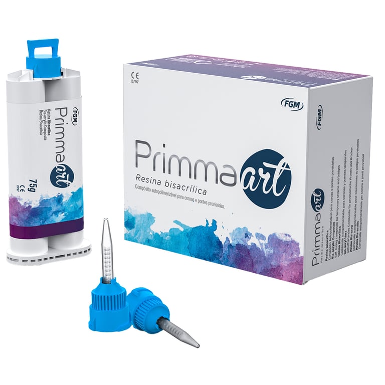 PrimmaArt Bis-Acryl Composite, Shade A1, 75gm Cartridge and 10 Tips. Double-body, self-curing