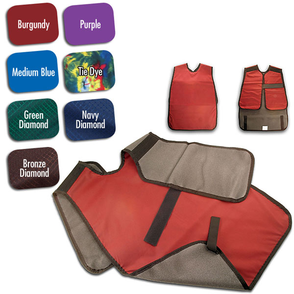 Flow X-Ray Adult (24" x 27") X-Ray Lead-Free Panoramic Apron without Collar - ELECTRIC BLUE