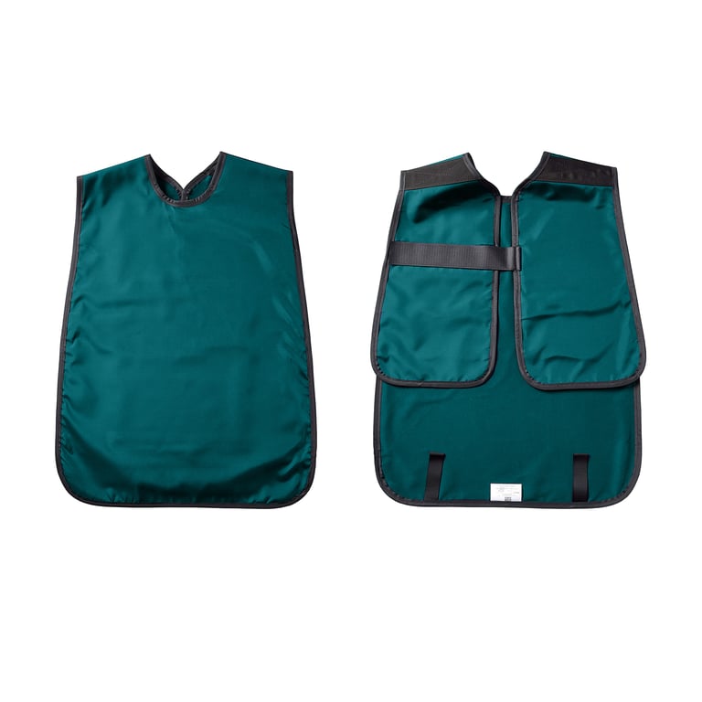 Flow X-Ray Adult (24" x 27") X-Ray Lead Panoramic Apron without Collar - TEAL, 0.3mm Lead, Vinyl