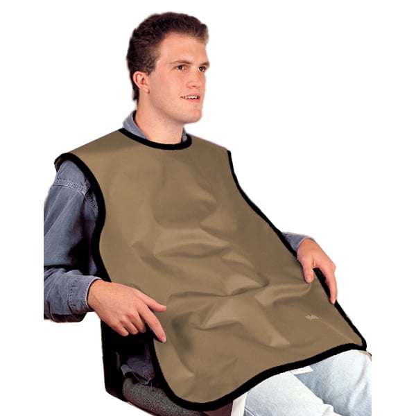 Flow X-Ray Adult (24" x 26") Apron, Lead Free, Front Bib Style, Without Collar, 0.25 mm, Beige