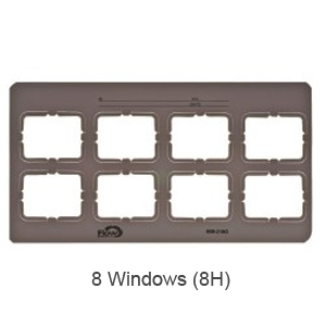 GreyLight Film Mounts Plastic/Grey 2 Rows, 8 Window Horizontal, Size 2, box of 100