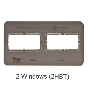GreyLight Film Mounts Plastic/Grey 2 Window Horizontal,Bite Wing Size 2, box of 100