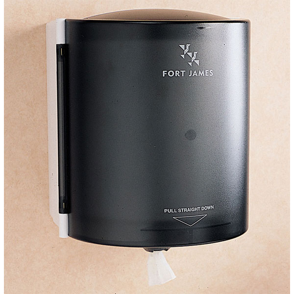 SofPull Jr. Dispenser, Roll-Fed Towel System, Smoke Tint. 10-3/4"H x 7-1/8"W x 6-5/8"D. Simply