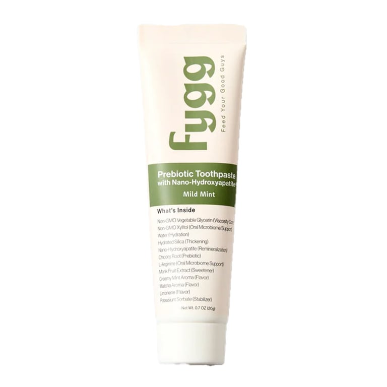 Fygg Fluoride-Free Nano-Hydroxyapatite Toothpaste, 0.7oz Travel Size Tube, Mild Mint, 120/Pk