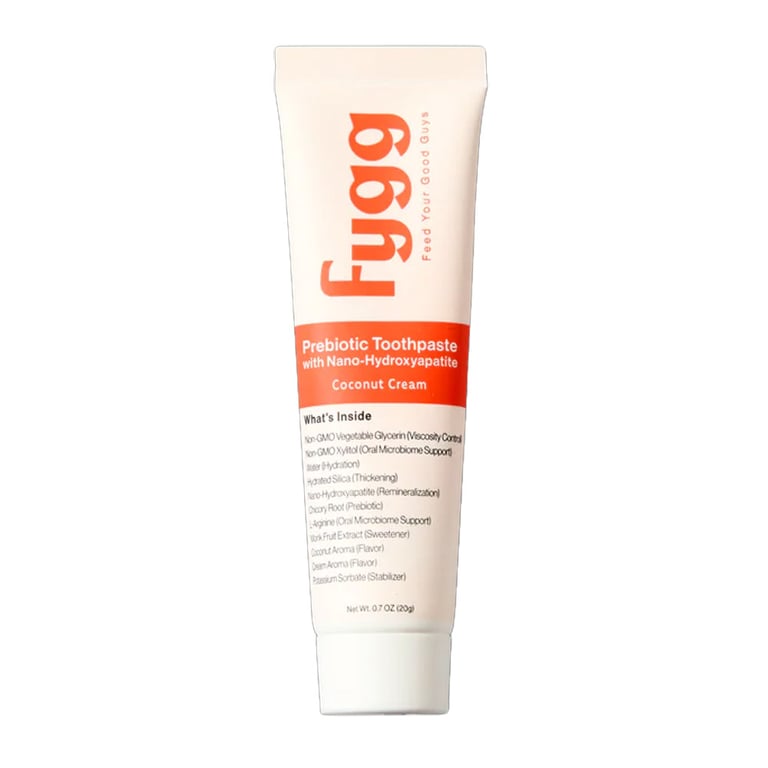 Fygg Fluoride-Free Nano-Hydroxyapatite Toothpaste, 0.7oz Travel Size Tube, Coconut Cream, 1/Pk