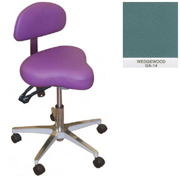 Galaxy Hygienist Stool with Back Support - Wedgew