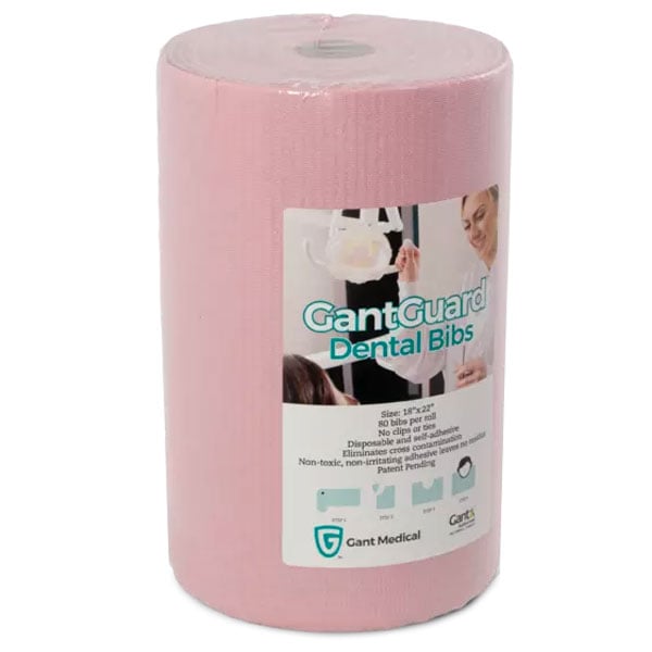 GantGuard Signature Dental Bib, SelfAdhesive, Mauve, 18" x 22", 640