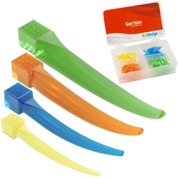 A+Wedge Assortment Kit, 200/Pk, 50 of each size. Controls Gingival Bleeding. Coated with aluminum