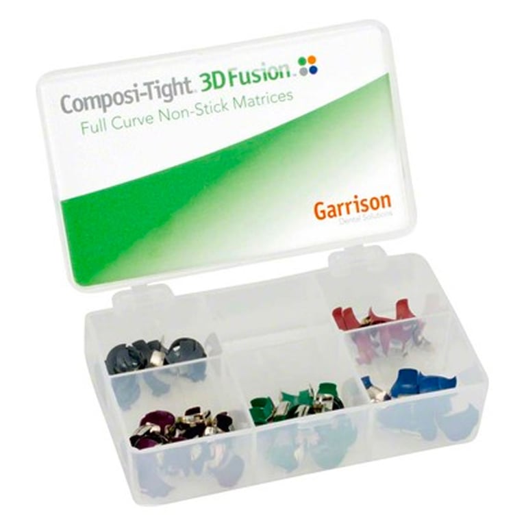 Composi-Tight 3D Fusion Matrix Band Mini Kit, 210/Pk. Full curve bands wrap further around