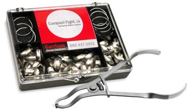 Composi-Tight Sectional Matrix System Kit with Ring Placement Forceps: 4 Standard G-rings, 3