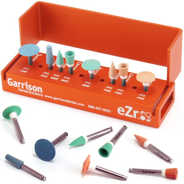 eZr Complete System (8 Pieces & Holder Block). Three-step diamond polishing system for easy