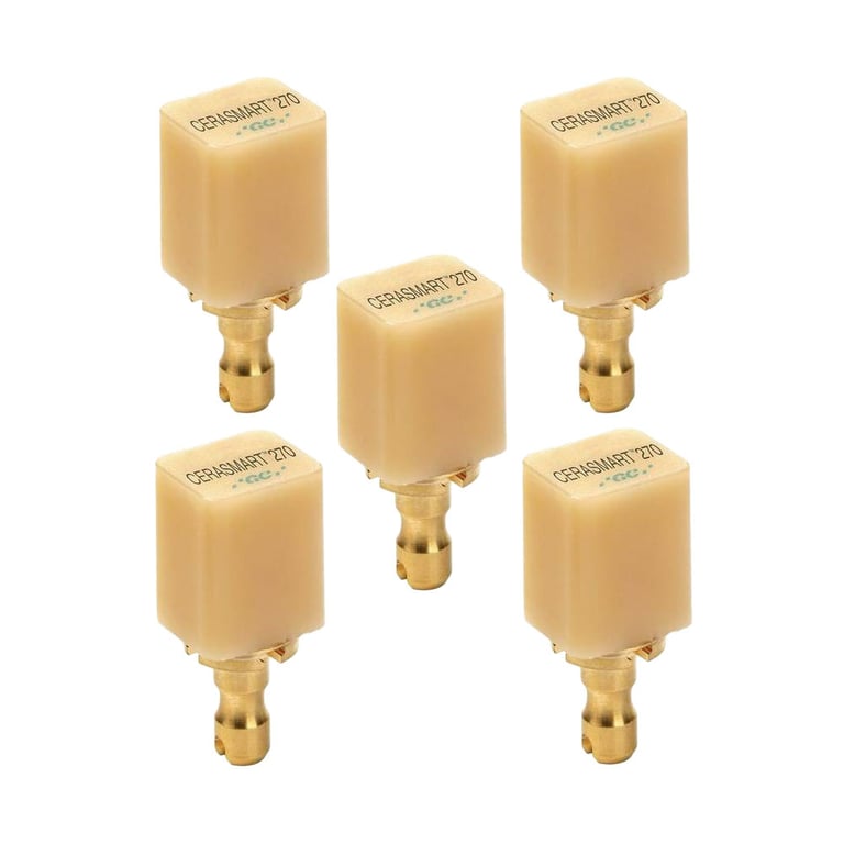 CERASMART 270 Hybrid Ceramic CAD/CAM Blocks, Size 14, Shade A3, 5/Pk. High-translucency