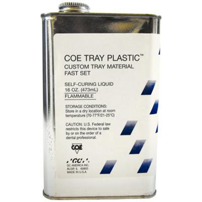 Coe Tray Plastic Self-Cure Acrylic for Custom Trays, Fast Set (10 minutes), 16 ounce Liquid