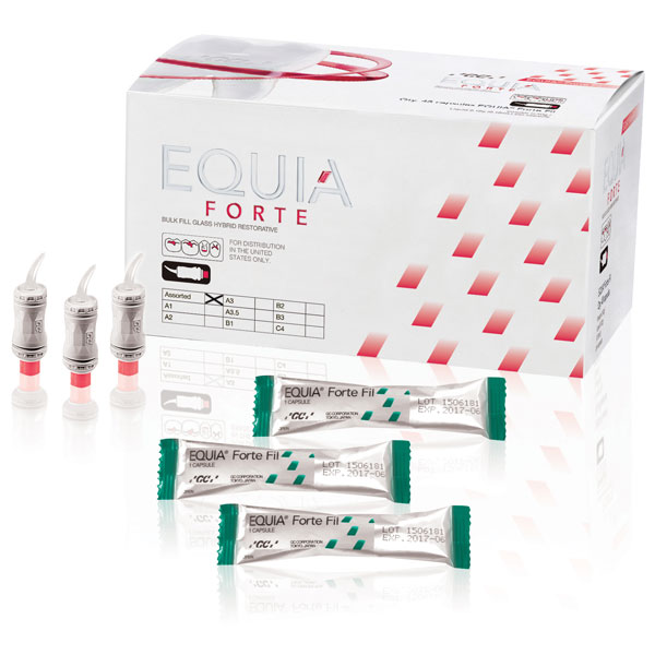 Equia Forte Fil Assorted Refill: 48 Capsules. Self-Adhesive Aesthetic Posterior Restorative