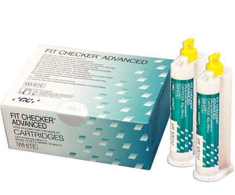 Fit Checker Advanced WHITE Cartrige package: 2 - 48 ml & 3 mixing tips. Ideal for Fit-Checking