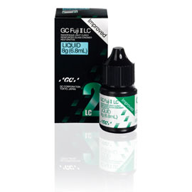 GC Fuji II LC Liquid Only, Light-Cure Resin Reinforced Glass Ionomer Restorative, 6.8 mL Bottle
