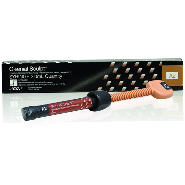 G-aenial Sculpt A2 Syringe Refill, 2 mL 1/Pk. Light-Cured, Universal Nano Hybrid Compactable