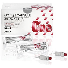 GC Fuji I Cement - Capsules, Universal shade 48/Pk. Glass Ionomer Luting Cement